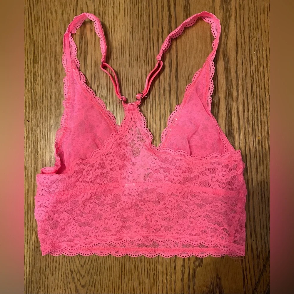 Victoria's Secret Neon Pink Lace Bralette